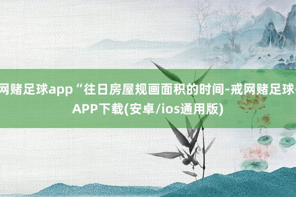 网赌足球app“往日房屋规画面积的时间-戒网赌足球-APP下载(安卓/ios通用版)