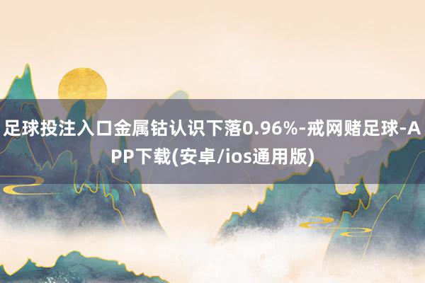 足球投注入口金属钴认识下落0.96%-戒网赌足球-APP下载(安卓/ios通用版)