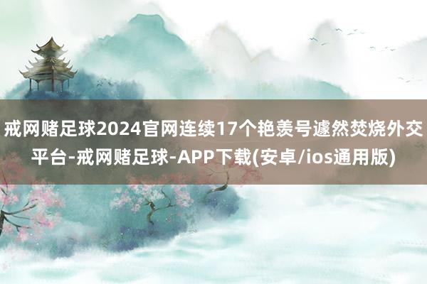 戒网赌足球2024官网连续17个艳羡号遽然焚烧外交平台-戒网赌足球-APP下载(安卓/ios通用版)