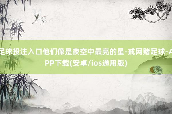 足球投注入口他们像是夜空中最亮的星-戒网赌足球-APP下载(安卓/ios通用版)
