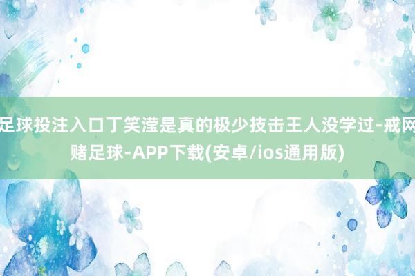 足球投注入口丁笑滢是真的极少技击王人没学过-戒网赌足球-APP下载(安卓/ios通用版)