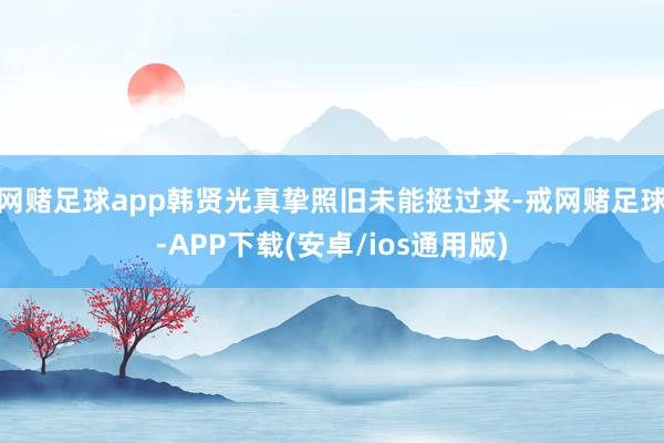 网赌足球app韩贤光真挚照旧未能挺过来-戒网赌足球-APP下载(安卓/ios通用版)
