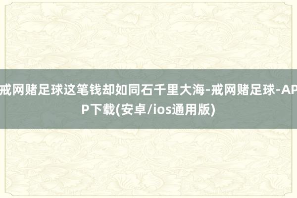 戒网赌足球这笔钱却如同石千里大海-戒网赌足球-APP下载(安卓/ios通用版)