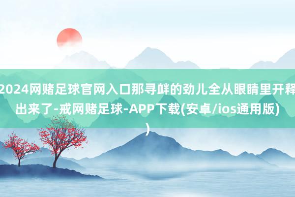 2024网赌足球官网入口那寻衅的劲儿全从眼睛里开释出来了-戒网赌足球-APP下载(安卓/ios通用版)