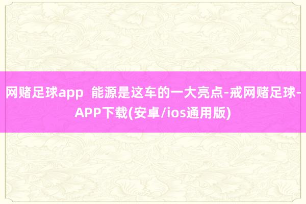 网赌足球app  能源是这车的一大亮点-戒网赌足球-APP下载(安卓/ios通用版)
