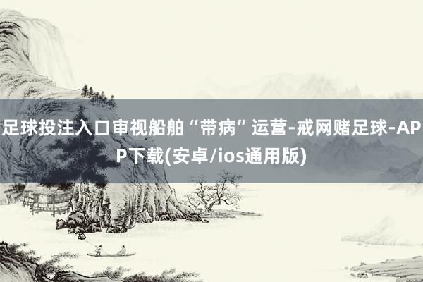 足球投注入口审视船舶“带病”运营-戒网赌足球-APP下载(安卓/ios通用版)