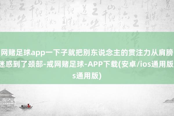 网赌足球app一下子就把别东说念主的贯注力从肩膀迷惑到了颈部-戒网赌足球-APP下载(安卓/ios通用版)