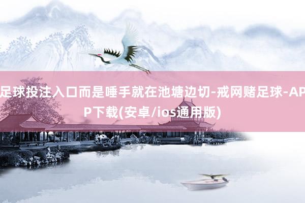 足球投注入口而是唾手就在池塘边切-戒网赌足球-APP下载(安卓/ios通用版)