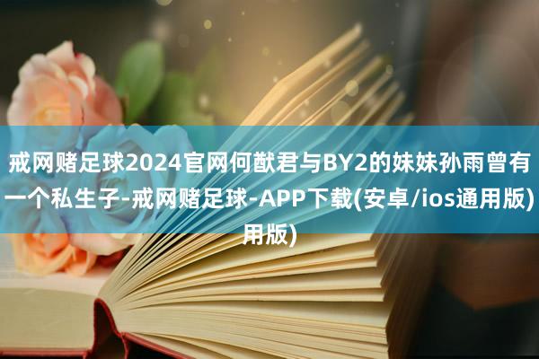 戒网赌足球2024官网何猷君与BY2的妹妹孙雨曾有一个私生子-戒网赌足球-APP下载(安卓/ios通用版)