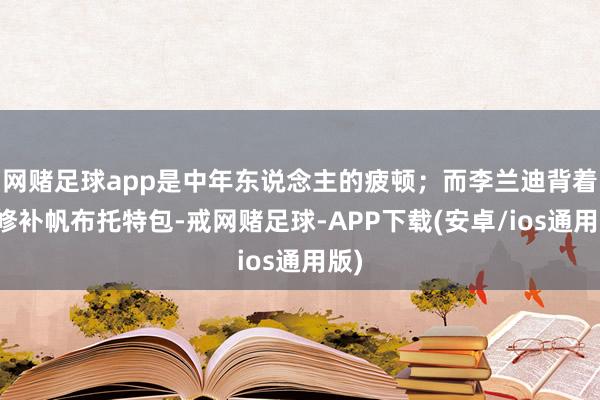 网赌足球app是中年东说念主的疲顿；而李兰迪背着的修补帆布托特包-戒网赌足球-APP下载(安卓/ios通用版)