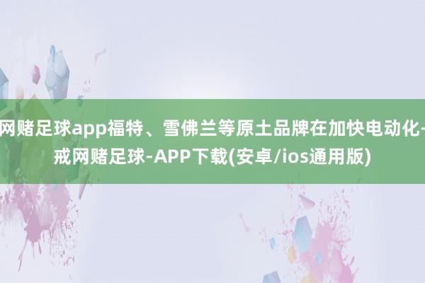 网赌足球app福特、雪佛兰等原土品牌在加快电动化-戒网赌足球-APP下载(安卓/ios通用版)