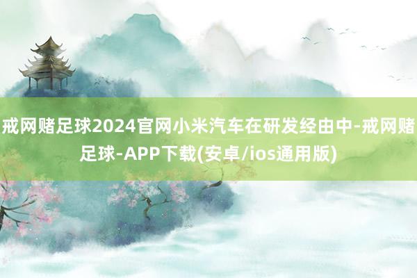 戒网赌足球2024官网小米汽车在研发经由中-戒网赌足球-APP下载(安卓/ios通用版)