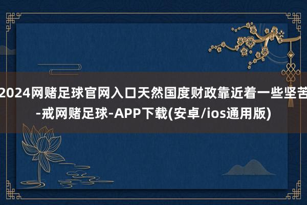 2024网赌足球官网入口天然国度财政靠近着一些坚苦-戒网赌足球-APP下载(安卓/ios通用版)