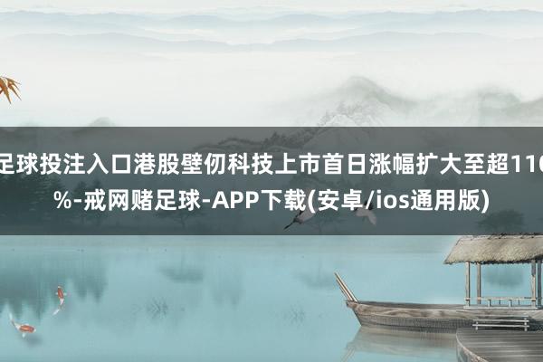 足球投注入口港股壁仞科技上市首日涨幅扩大至超110%-戒网赌足球-APP下载(安卓/ios通用版)