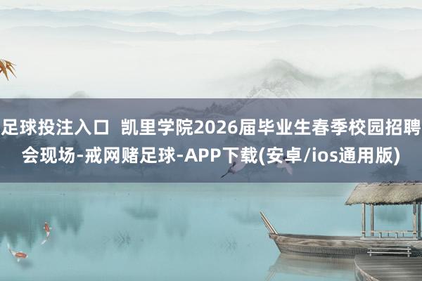 足球投注入口 凯里学院2026届毕业生春季校园招聘会现场-戒网赌足球-APP下载(安卓/ios通用版)