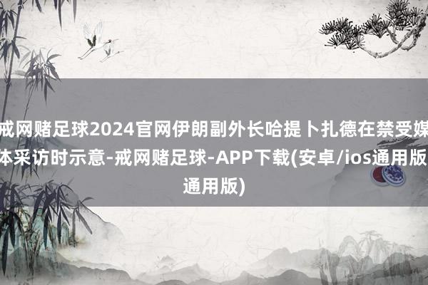 戒网赌足球2024官网伊朗副外长哈提卜扎德在禁受媒体采访时示意-戒网赌足球-APP下载(安卓/ios通用版)