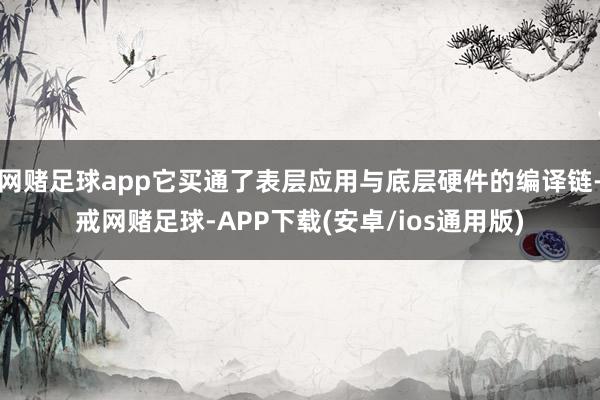 网赌足球app它买通了表层应用与底层硬件的编译链-戒网赌足球-APP下载(安卓/ios通用版)