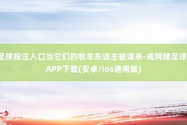 足球投注入口当它们的牧羊东谈主被谋杀-戒网赌足球-APP下载(安卓/ios通用版)
