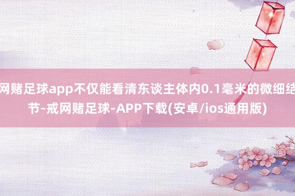 网赌足球app不仅能看清东谈主体内0.1毫米的微细结节-戒网赌足球-APP下载(安卓/ios通用版)