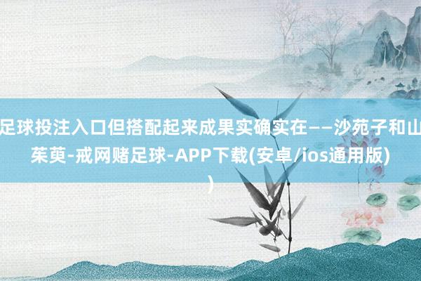 足球投注入口但搭配起来成果实确实在——沙苑子和山茱萸-戒网赌足球-APP下载(安卓/ios通用版)