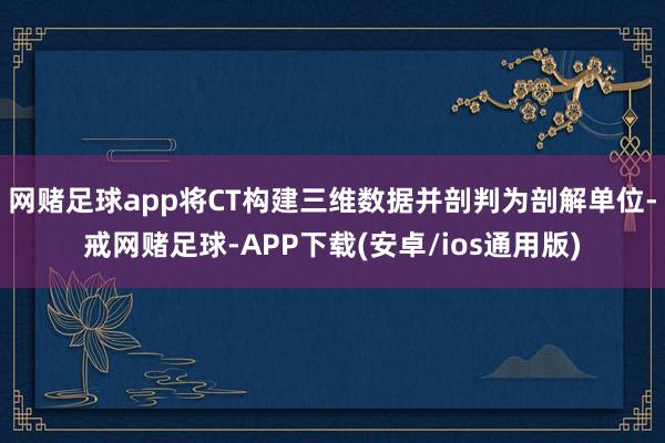 网赌足球app将CT构建三维数据并剖判为剖解单位-戒网赌足球-APP下载(安卓/ios通用版)