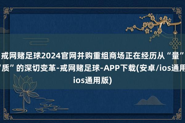 戒网赌足球2024官网并购重组商场正在经历从“量”到“质”的深切变革-戒网赌足球-APP下载(安卓/ios通用版)