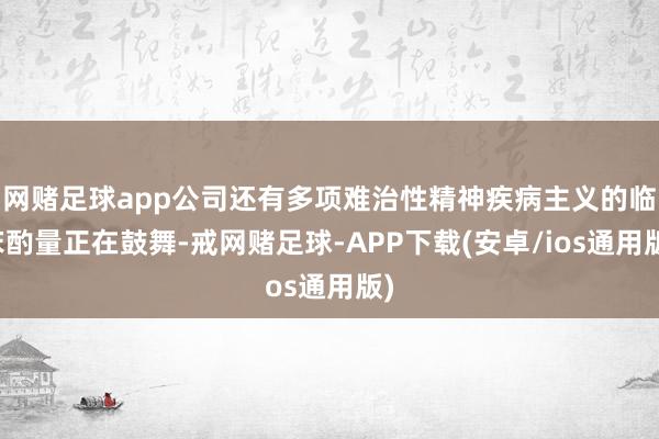 网赌足球app公司还有多项难治性精神疾病主义的临床酌量正在鼓舞-戒网赌足球-APP下载(安卓/ios通用版)